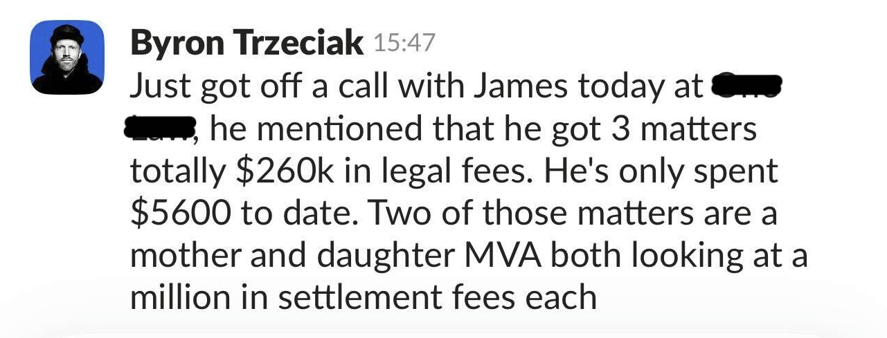 Client testimonial - James $260k legal fees from $5,600 ad spend